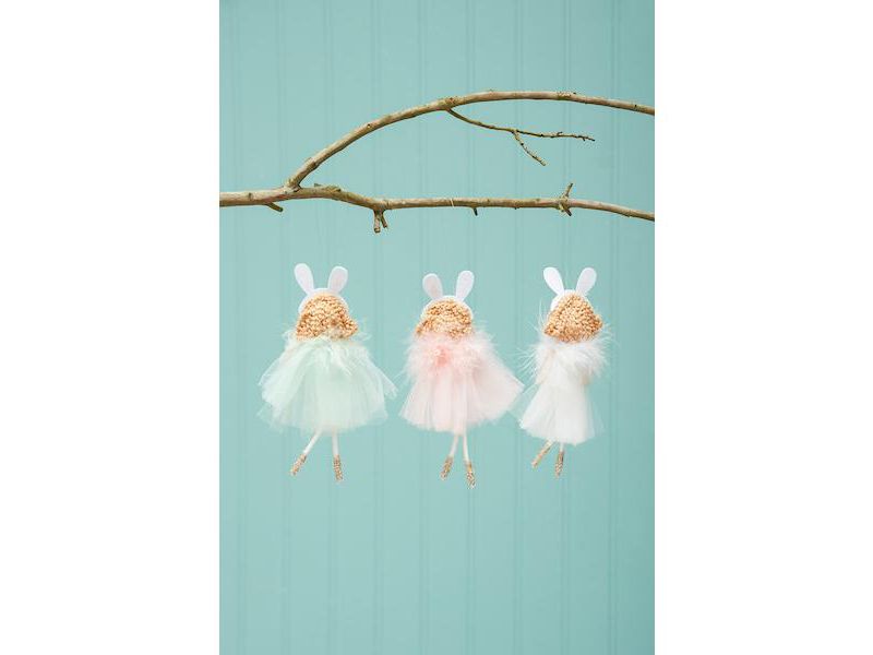 C&F Home Bunny Girls Easter Ornament, A/3