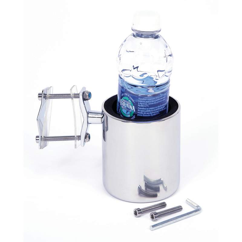 Diamond Plate Universal Stainless Steel Motorcycle Cup Holder