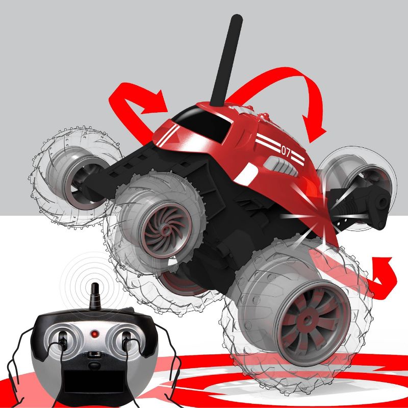 Sharper Image   RC Monster Spinning Car - Red