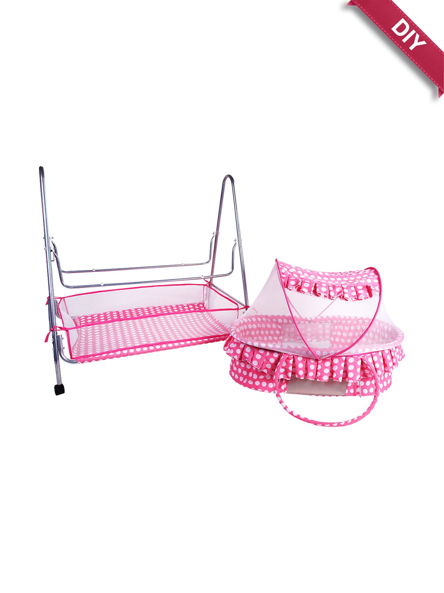 Kiddery Ble Value Baby Bassinet with Mosquito Protection Net (Age 0-8 Months)