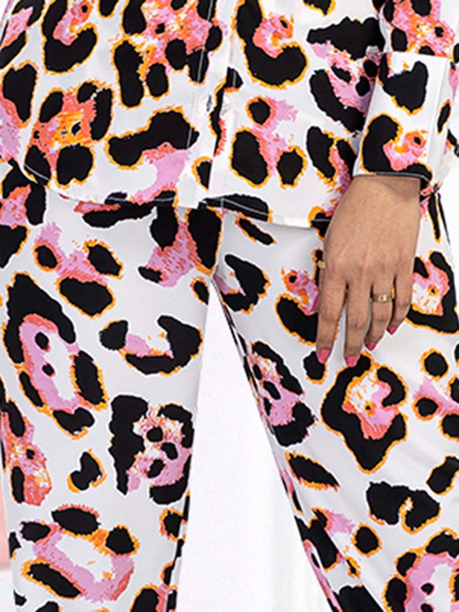 Nino Bambino White Animal Print Shirt With Pants