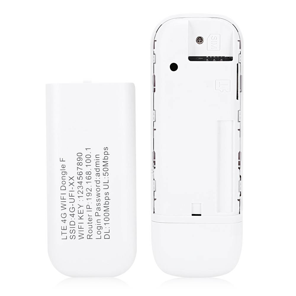 Unlocked QR91F 4G LTE USB WiFi Modem Router 100M Mini Portable USB WiFi Dongle FDD-LTE/WCDMA/CDMA/EVDO US Version White