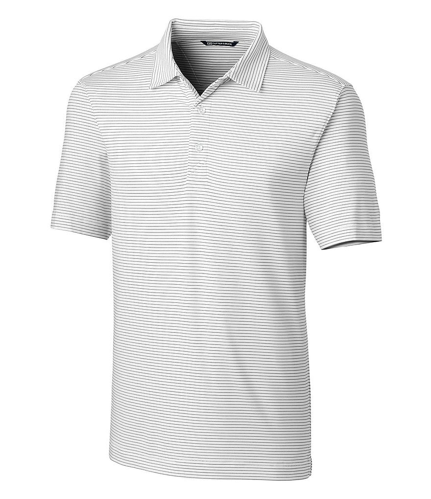 Cutter & Buck Big & Tall Forge Polo Pencil Stripe Performance Stretch Short-Sleeve Polo Shirt