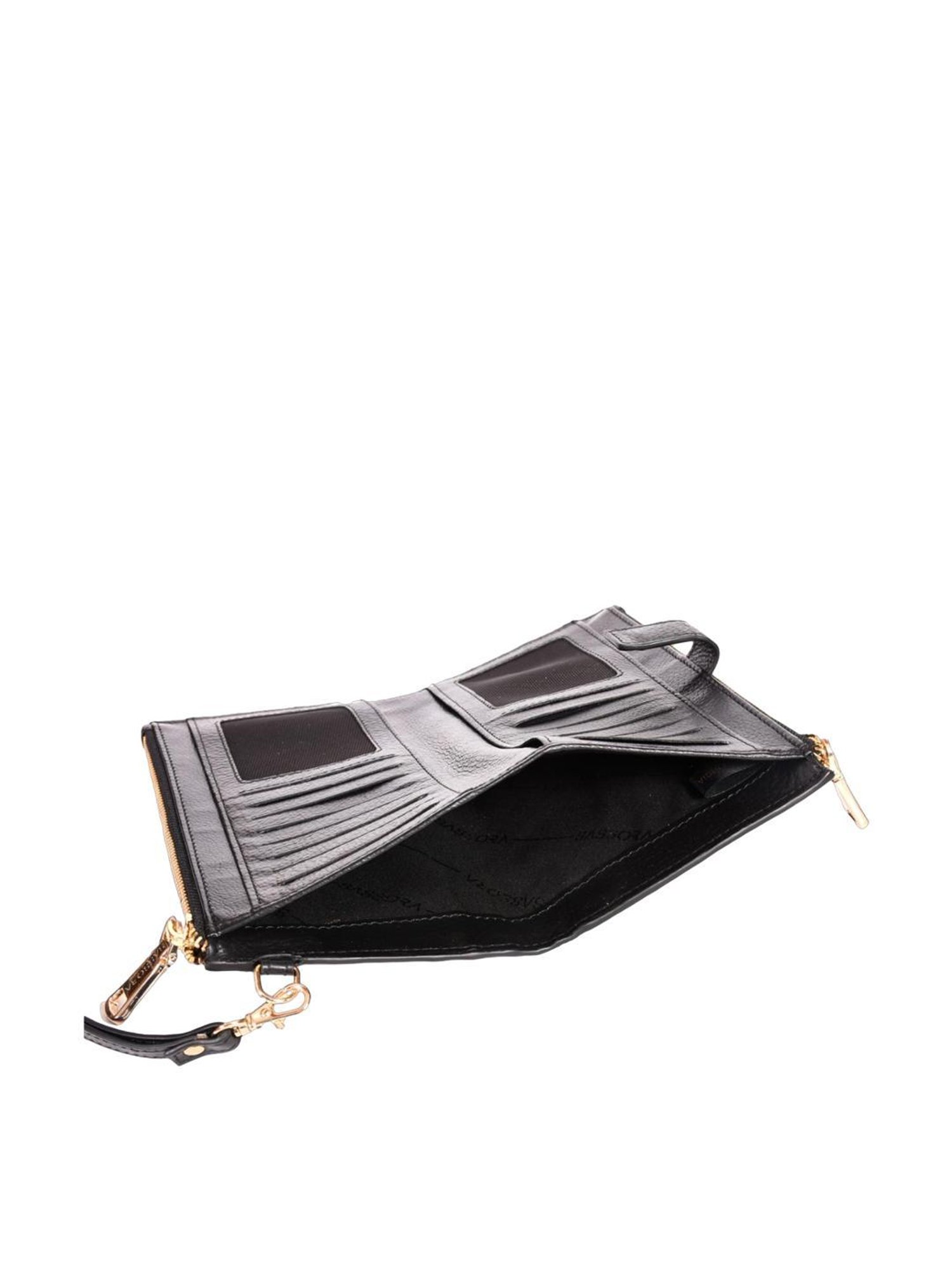 SASSORA Lyla Black Leather Bi-Fold Wallet