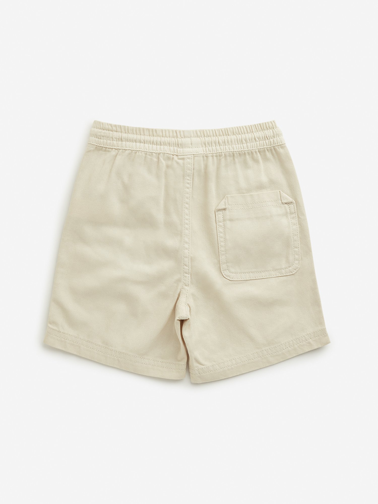 HOP Kids by Westside Beige Relaxed Fit Mid Rise Shorts