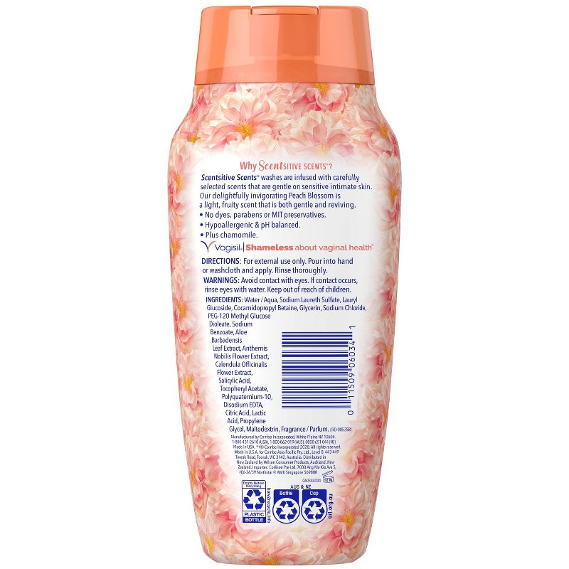 Vagisil Sensitive Scents Daily Intimate Feminine Wash - Peach Blossom - 12oz