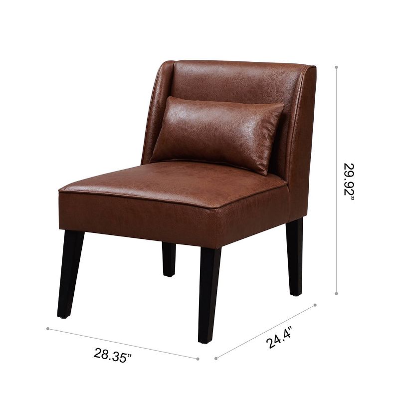 Leather Lounge Chair Brown - Versanora
