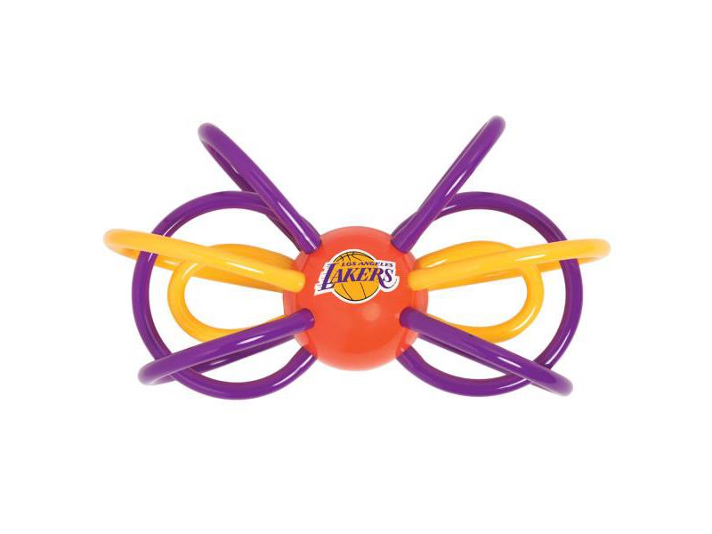Los Angeles Lakers Winkel Rattle and Teether Officially Licensed NBA Baby Toy