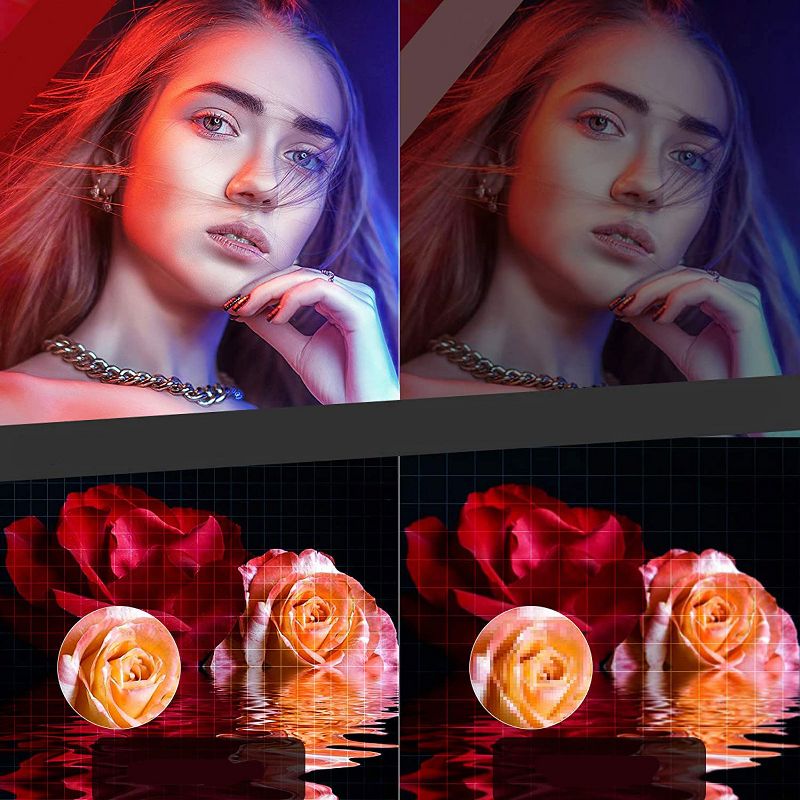 Yaber Y30 Native 1080P Projector 7200L Full HD Video Projector 1920 x 1080, &plusmn;50&deg; 4D Keystone Correction Support 4k & Zoom, LCD LED Home Theater Projector Compatible with Phone,PC,TV Box,PS4