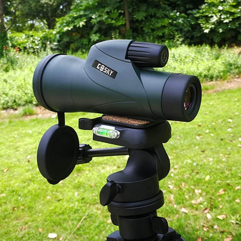 12x55 High Definition Monocular Telescope and Quick Smartphone Holder 2019 Newest Waterproof Monocular BAK4 Prism for Wildlife Bird Watching Hunting Camping Travelling Wildlife Secenery