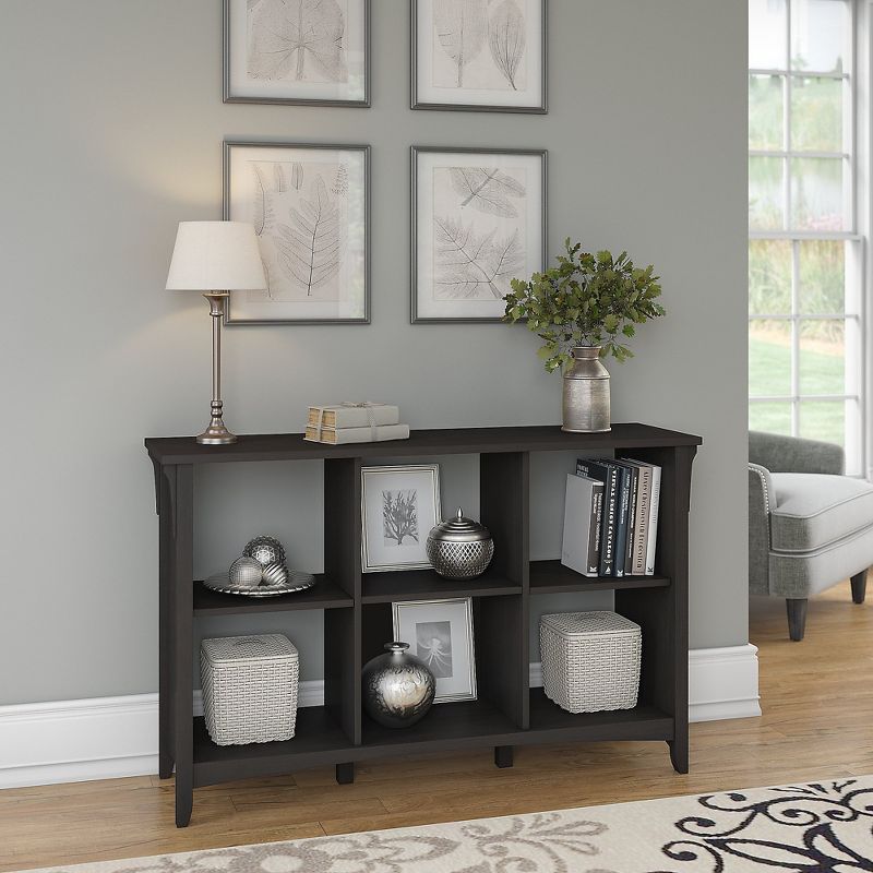 Bush Furniture 6 Cube Organizer, Vintage Black SAB148VB-03