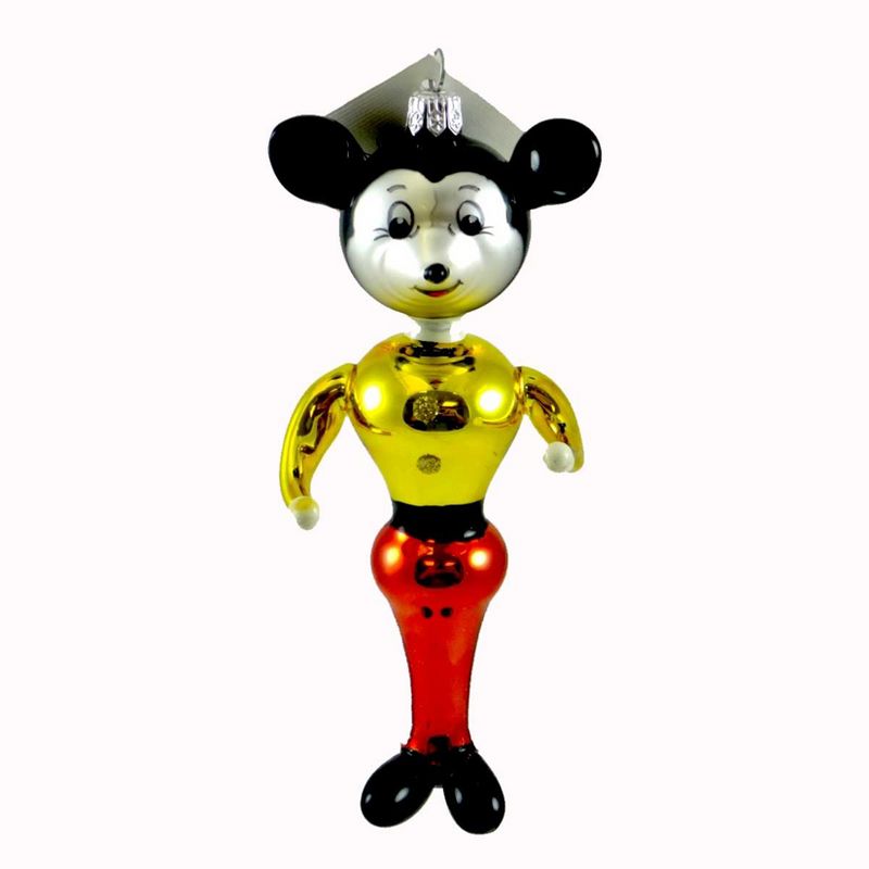 Laved Italian Ornaments Mouse Soldier Mickey Blown Glass  -  Tree Ornaments