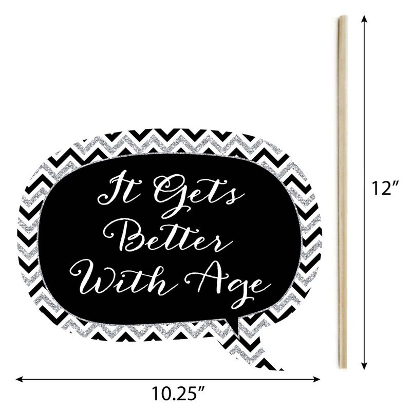 Big Dot of Happiness Wedding Anniversary - Photo Booth Props Kit - 20 Count