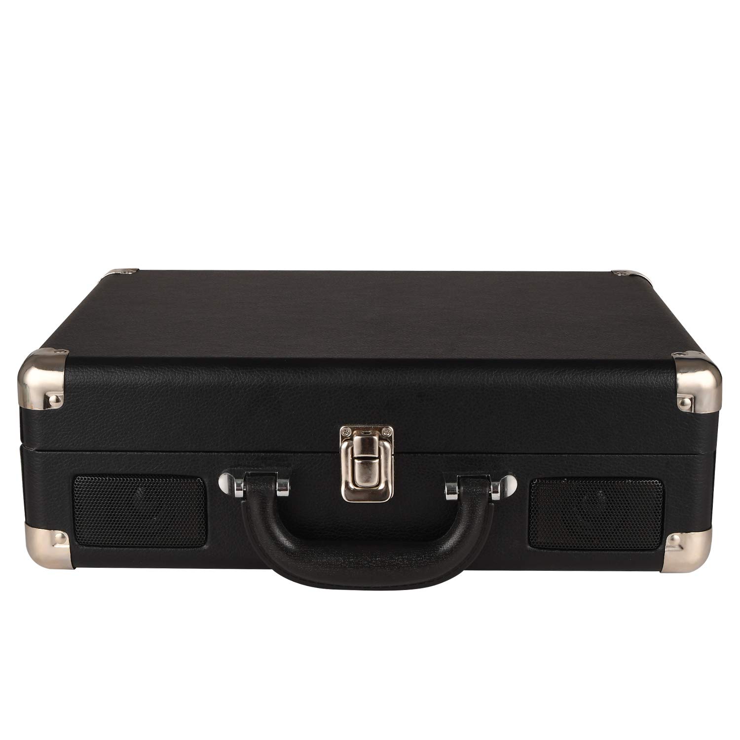 DIGITNOW Turntable Record Player 3speeds with Built-in Stereo Speakers, Supports USB / RCA Output / Headphone Jack / MP3 / Mobile Phones Music Playback,Suitcase Design(Black)