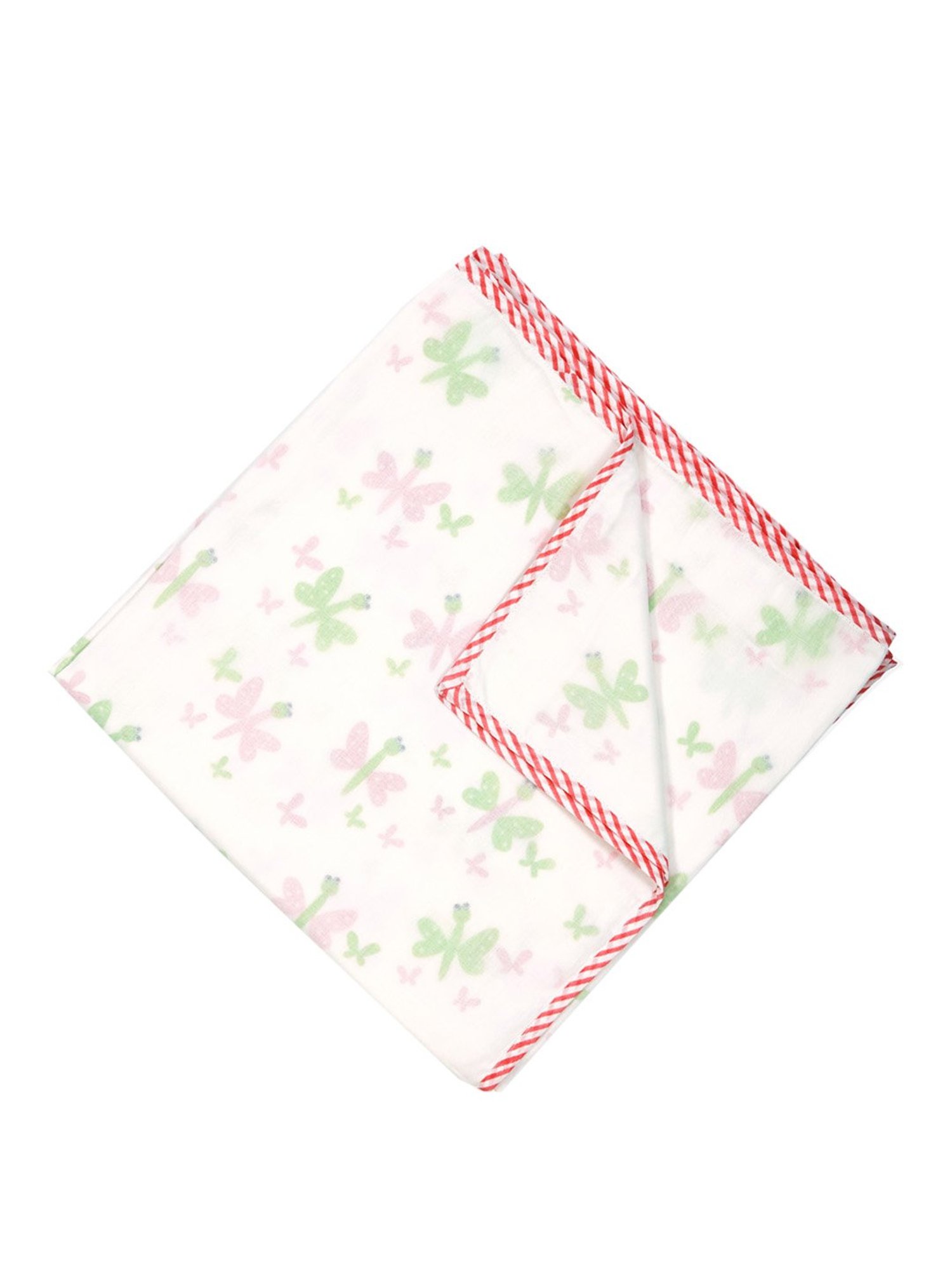 Nigh Nigh Butterfly White & Pink Cotton 70 TC Kids Dohar - Set of 1