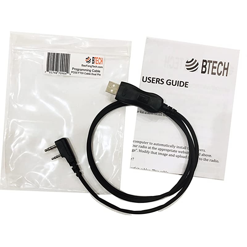 PC03 FTDI Genuine USB Programming Cable for  BaoFeng Kenwood and AnyTone Radio