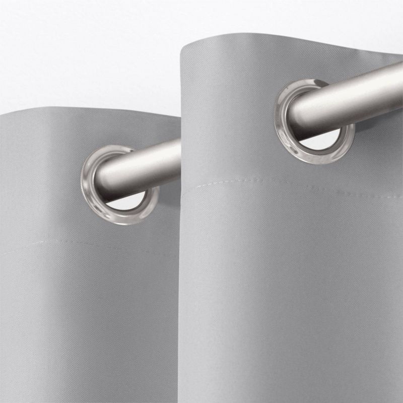 Set of 2 84"x54" Solid Cabana Grommet Top Light Filtering Curtain Panel Light Gray - Exclusive Home