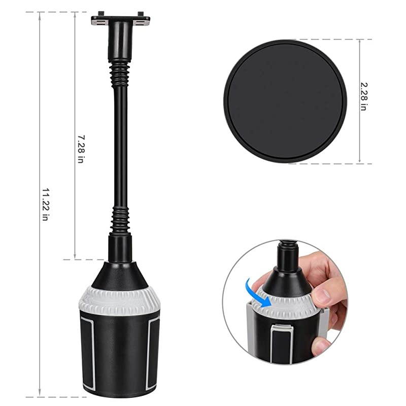 Phone Holder for Car-Upgraded  Cup Holder Phone Mount-Gooseneck Car Phone Holder -Universal Cell Phone Holder -Car Cradle-for iPhone 12 Pro Max/11/XR/XS/X/8 Samsung S20 Ultra/Note 20 (Gray)