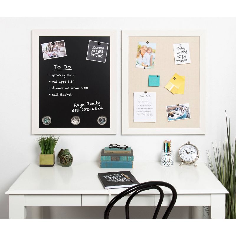 27" x 33" Beatrice Dry Erase Board Rustic Brown - DesignOvation