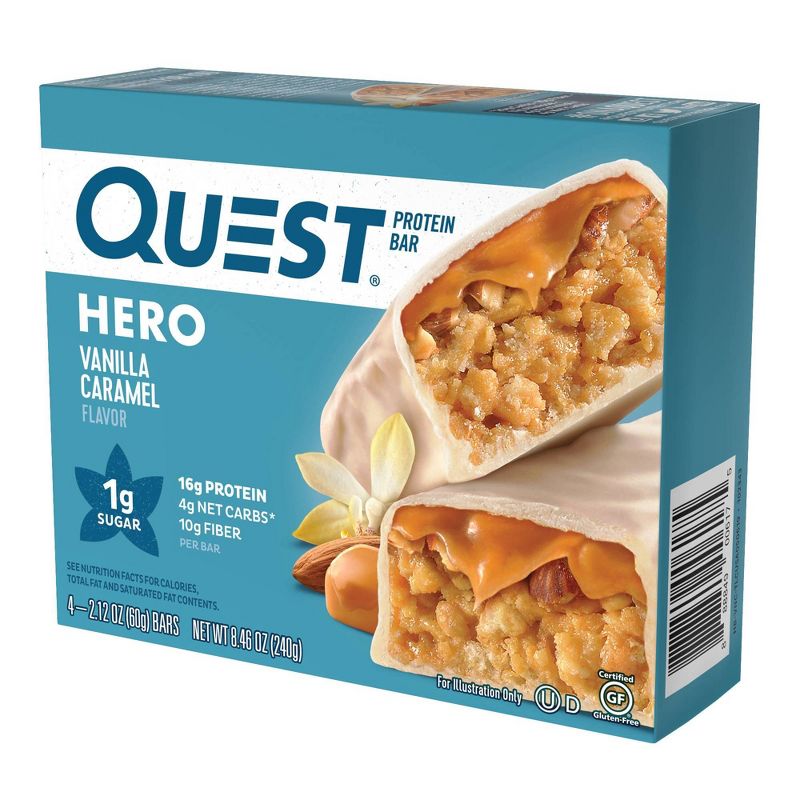 Quest Hero Protein Bar - Vanilla Caramel - 4ct
