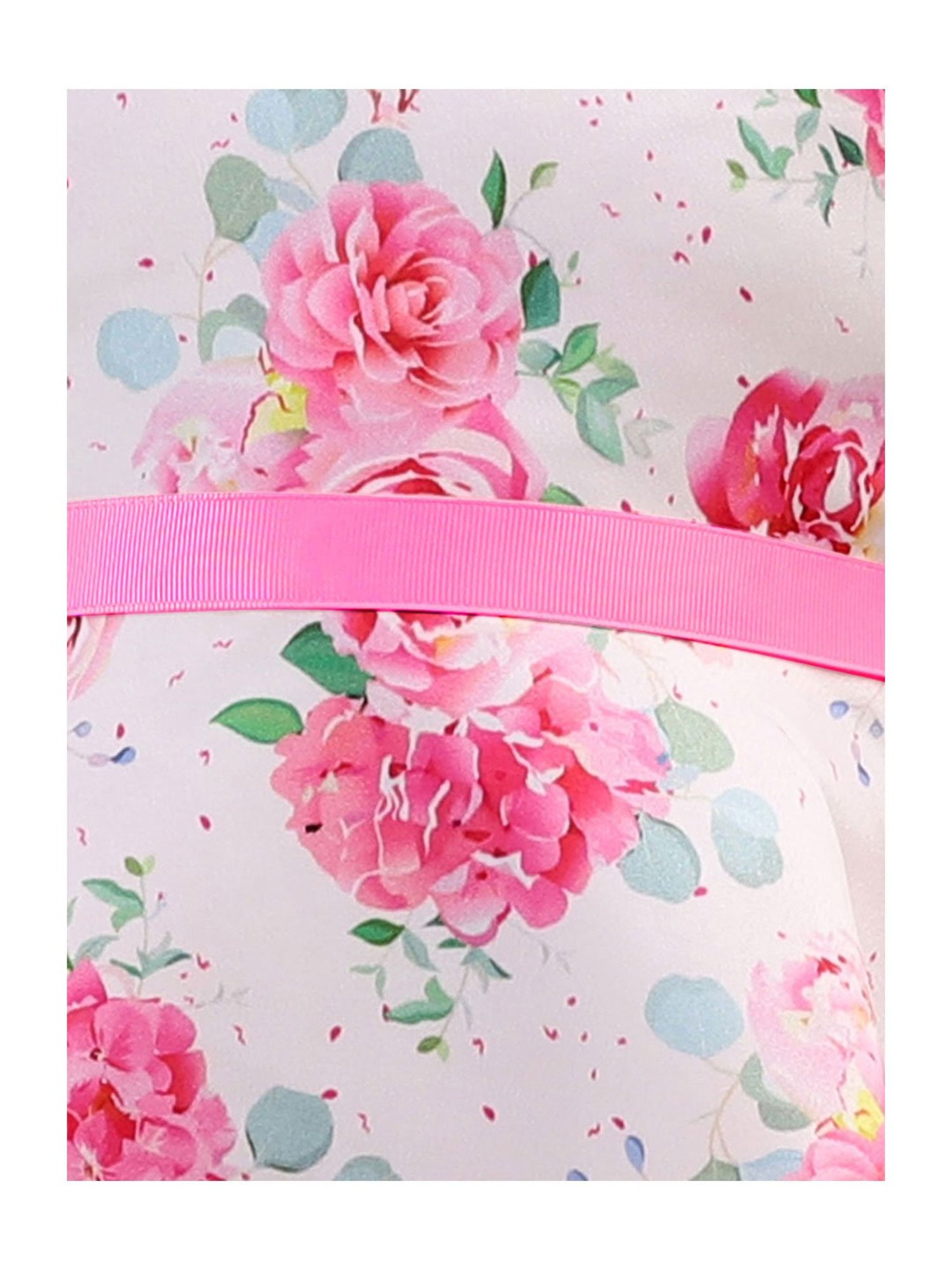 KidsDew Kids White Floral Print Dress