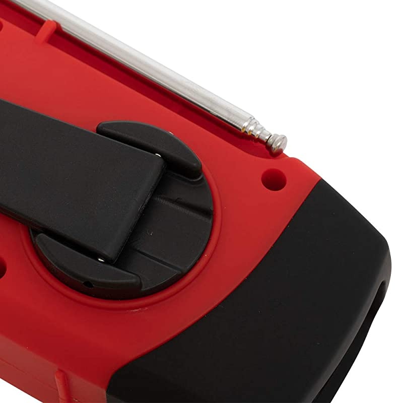 Weather Radio Solar Emergency Hand Crank Self Powered AMFMSolar Radios with 3 LED Flashlight 1000mAh Smart Phone Charger Power BankRed