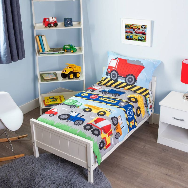 4pc Toddler Funhouse! Transportation Bedding Set