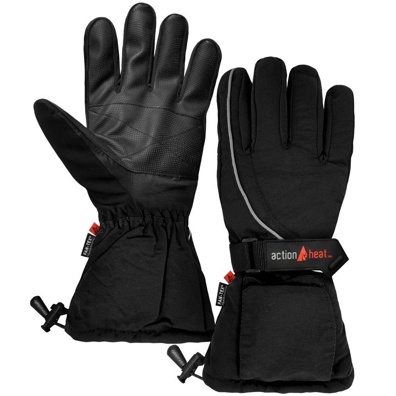 ActionHeat AA Battery Heated Women's Snow Gloves - Black