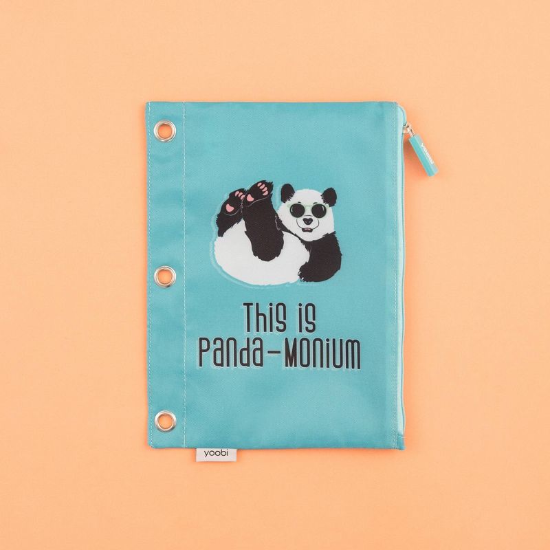 Binder Zip Pencil Case Panda-Monium Blue - Yoobi™