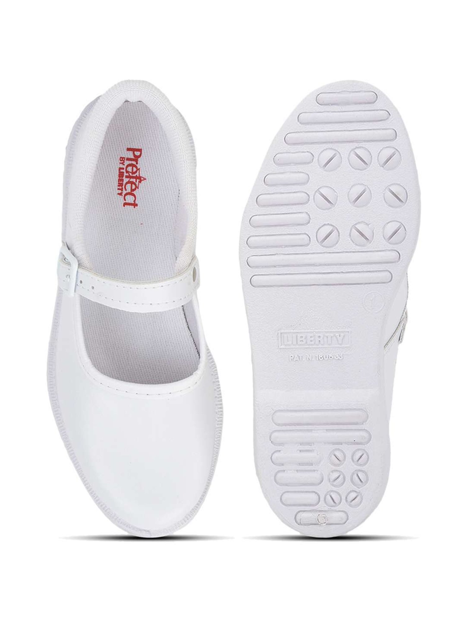 Prefect By Liberty Kids White School Shoes