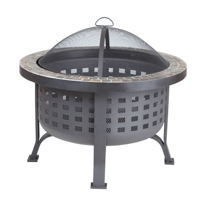 Alpina Round Slate Top Fire Pit - Fire Sense