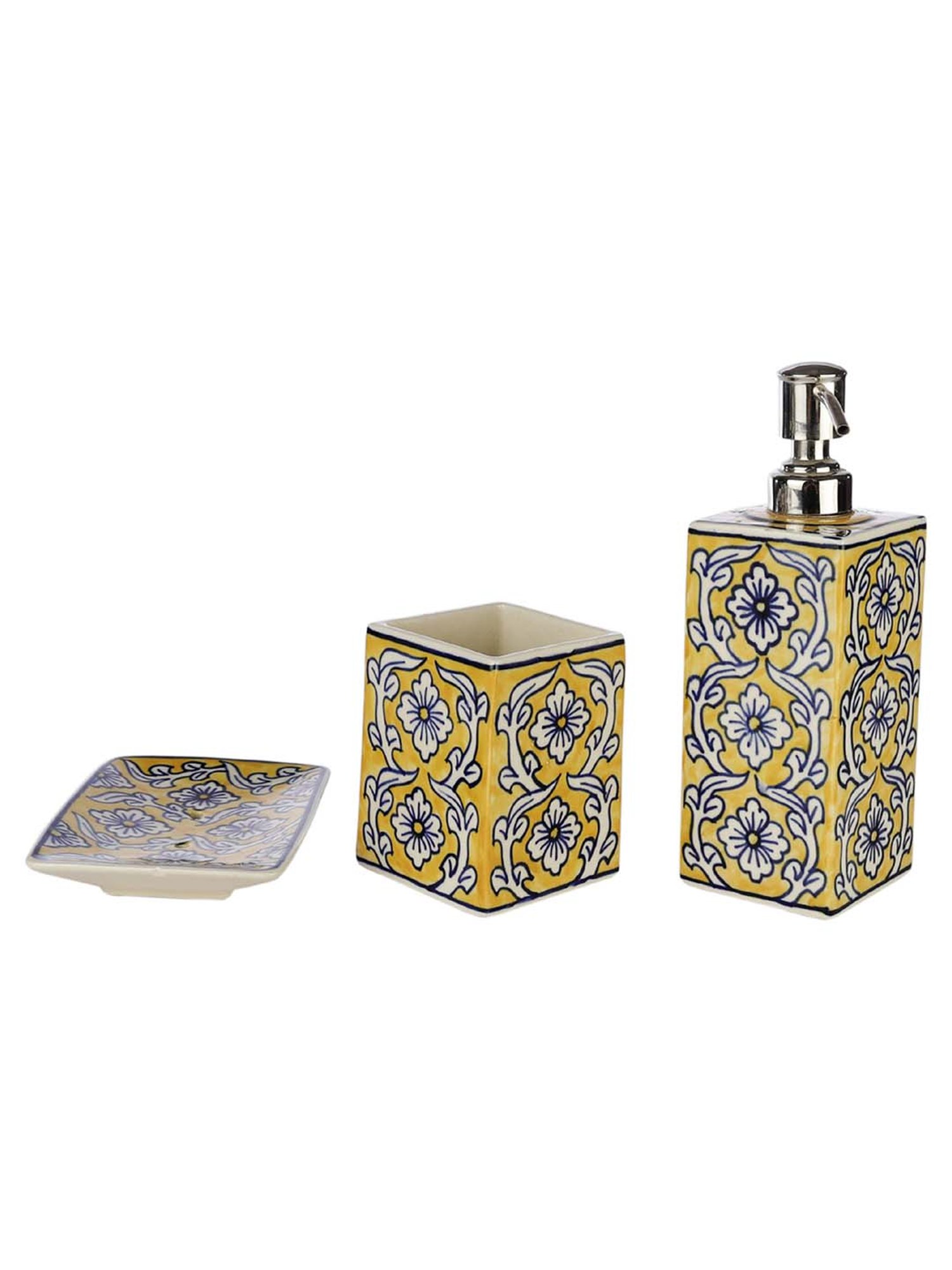 VarEesha Aztec Multicolor Ceramic Bath Accessories - Set of 2