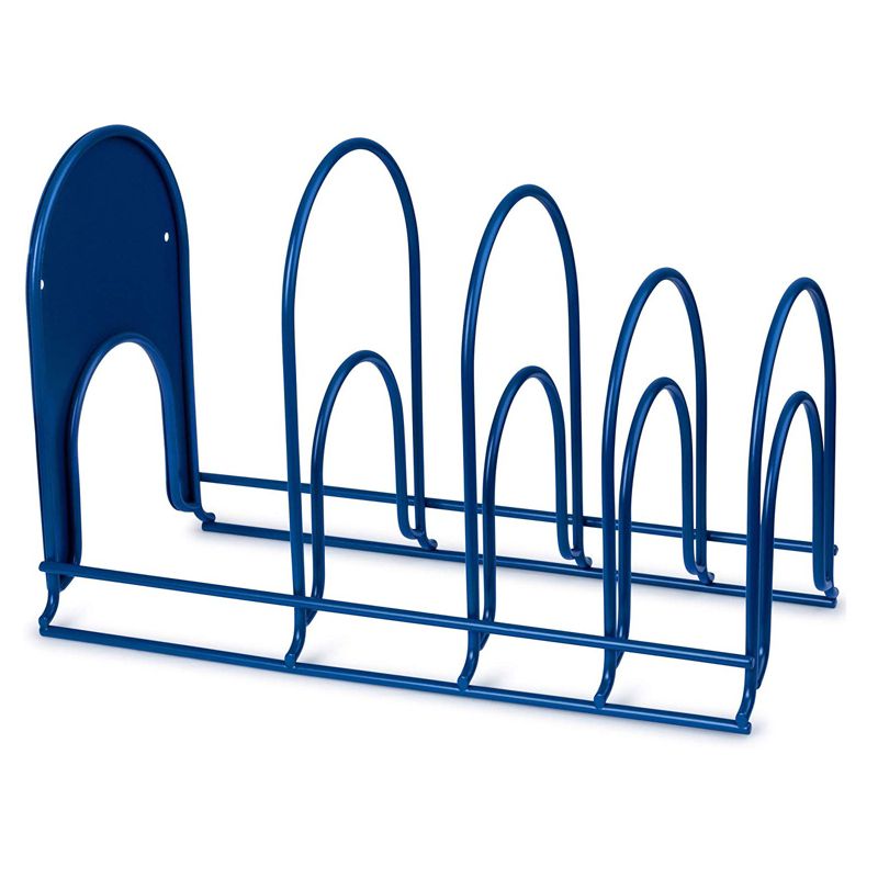 Cuisinel Heavy-Duty Extra-Large 15-Inch Tall 5-Tier Home Pan and Pot Cabinet Storage Organizer Rack, Blue