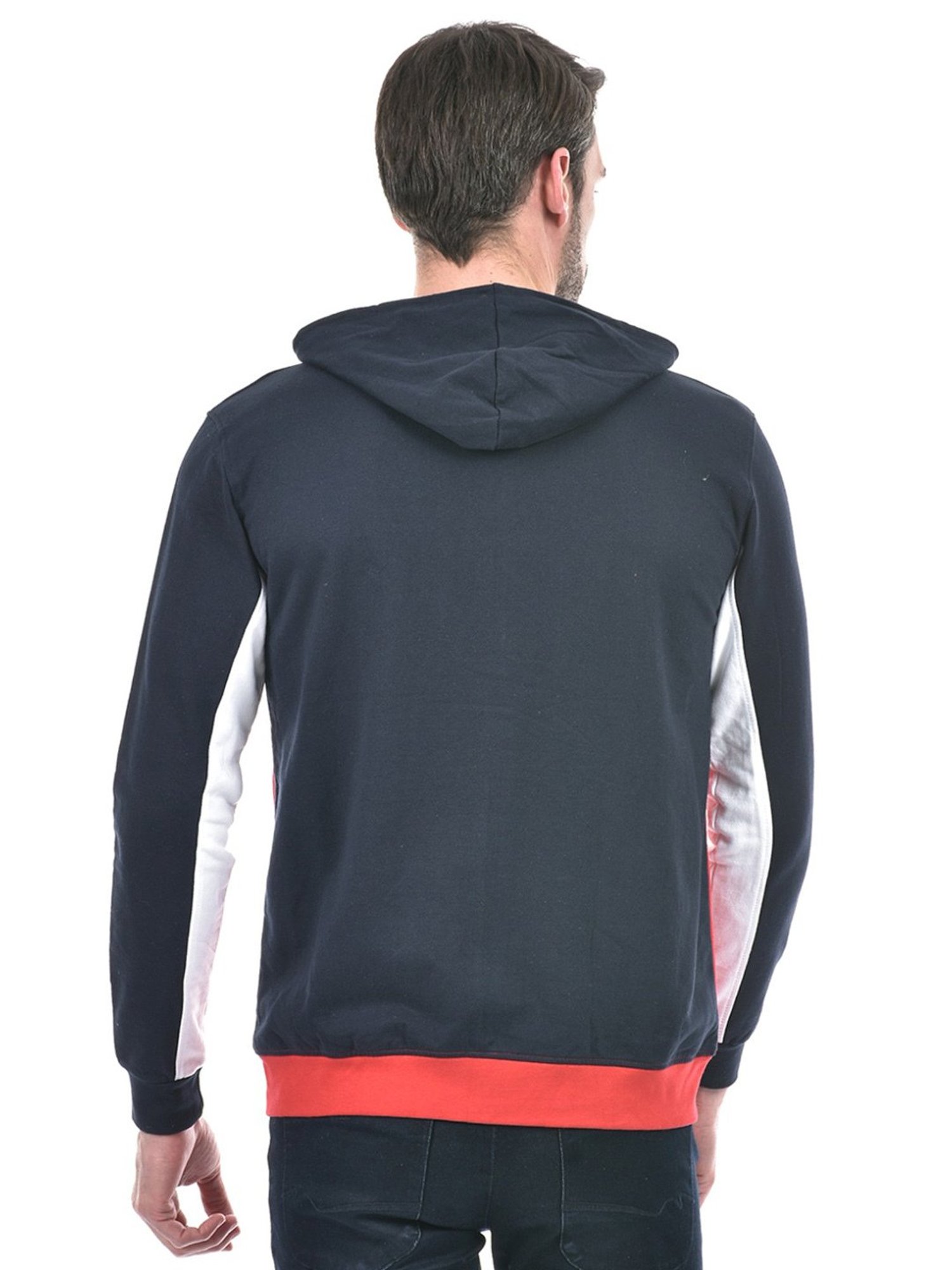 Lawman Multicolored Regular Fit Colour Block Hooded Sweatshirts