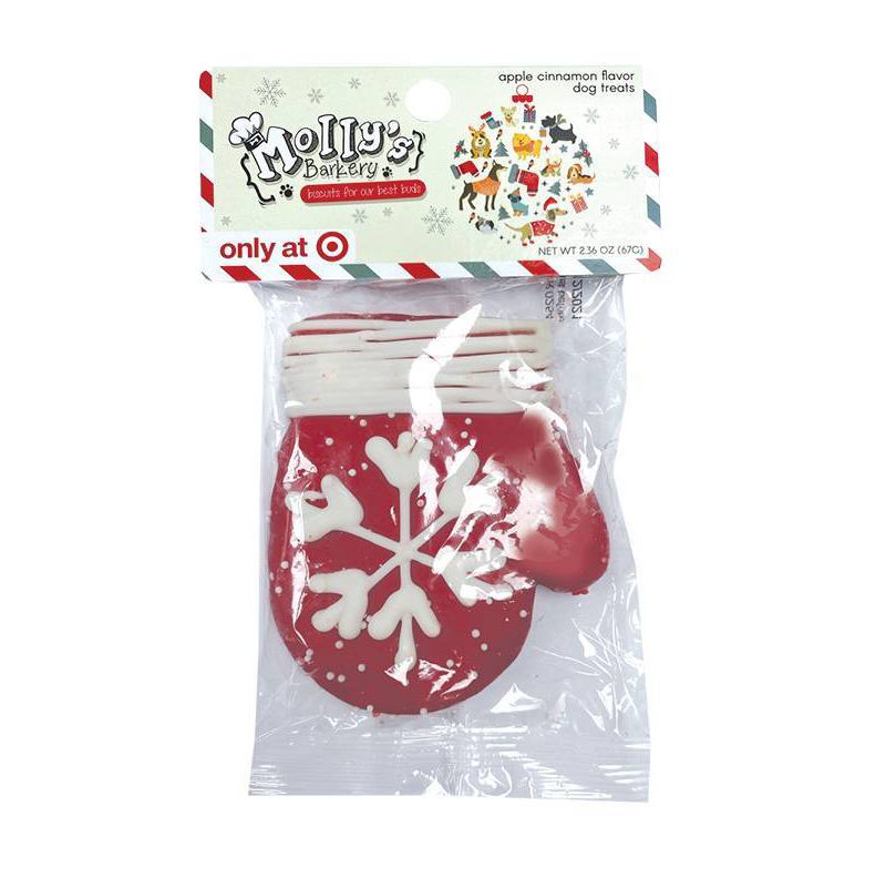 Molly's Barkery Red Mitten Dog Treats - 2.36oz