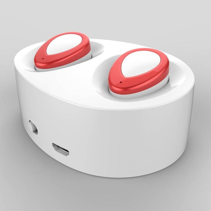 TWS K2 Bluetooth Earbuds True Wireless Mini Stereo Earphone with Charging Socket Play Music for iPhone 7 Plus