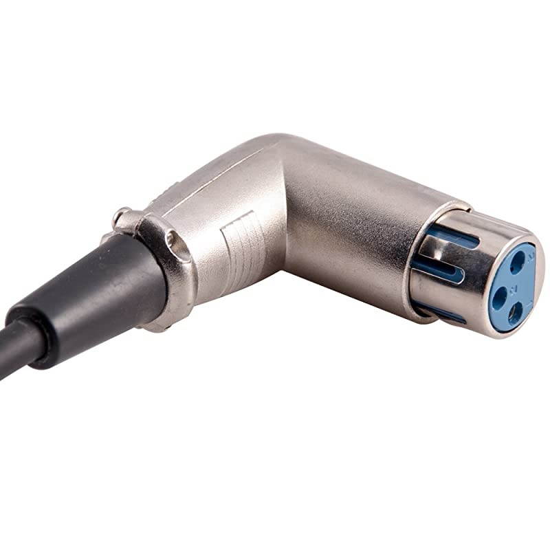 XLRRAS 6 Pack of 3 XLR Male to Right Angle Female Audio Patch Cables