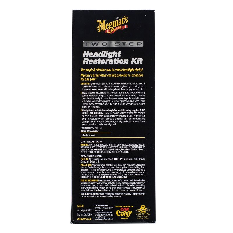 Meguiars Headlight Restoration Cleaning Kit