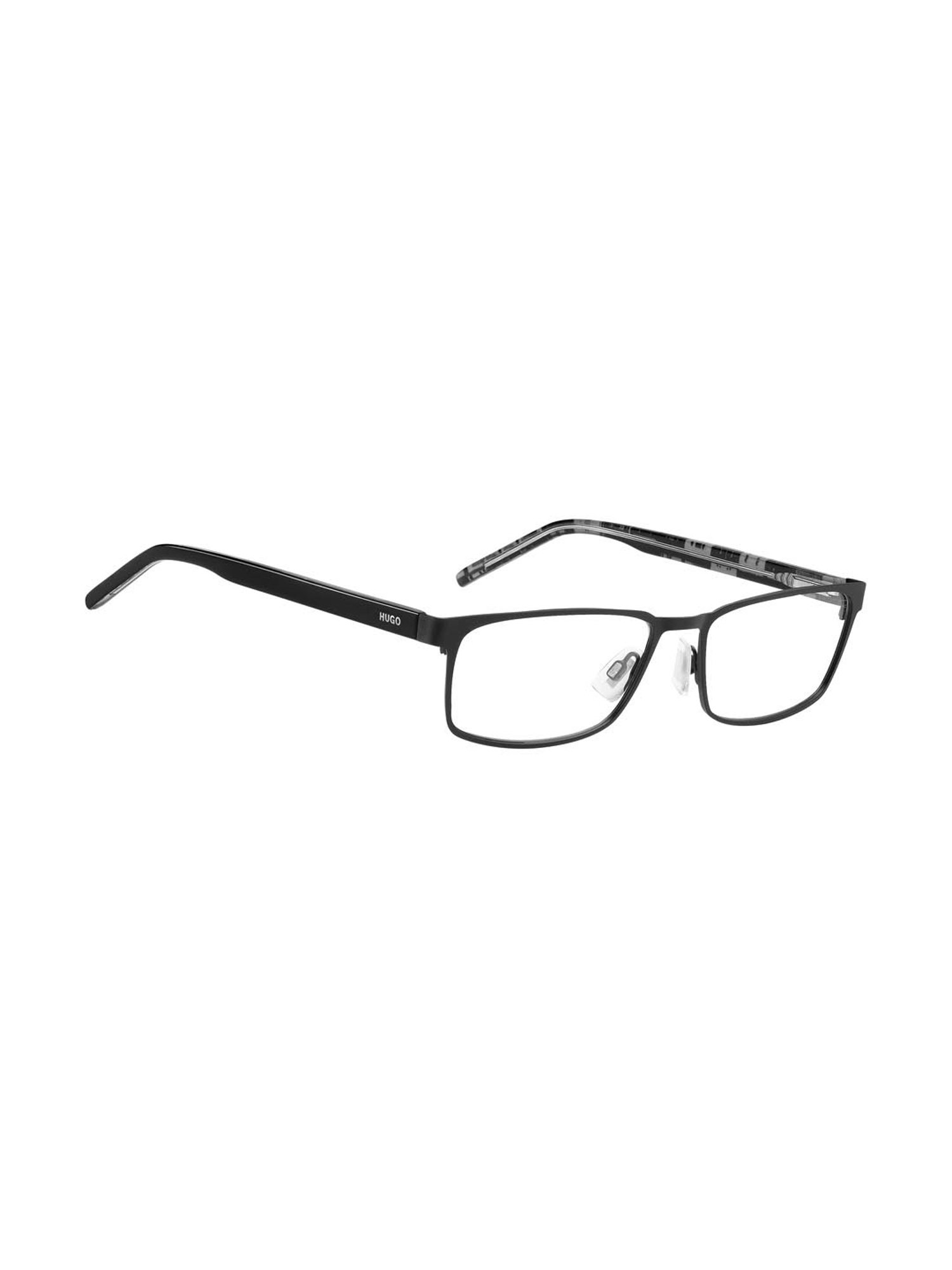 HUGO Black Rectangular Eye Frames for Men