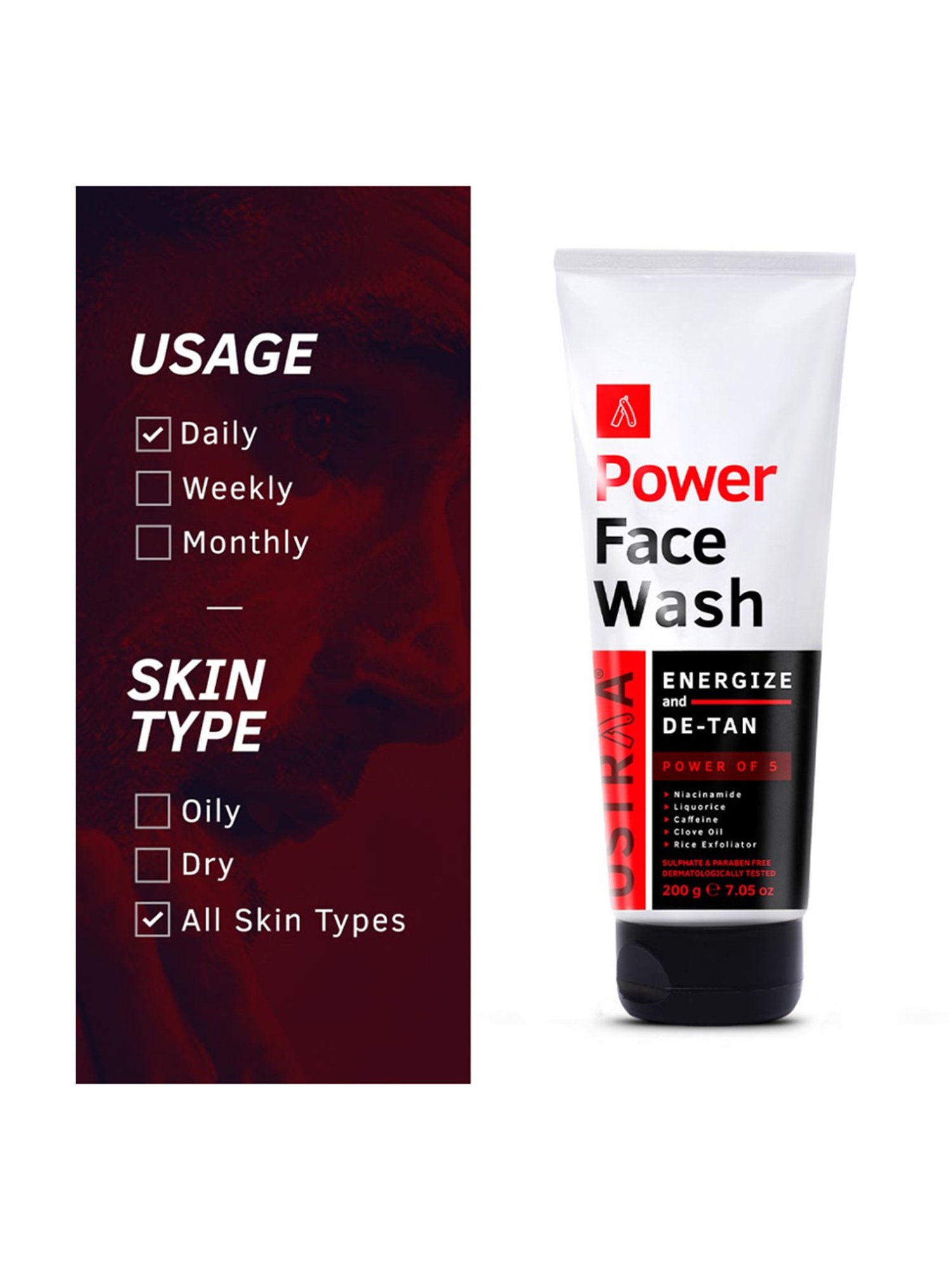 Ustraa Ayurvedic Beard Growth Oil & Hair Growth Vitalizer Combo