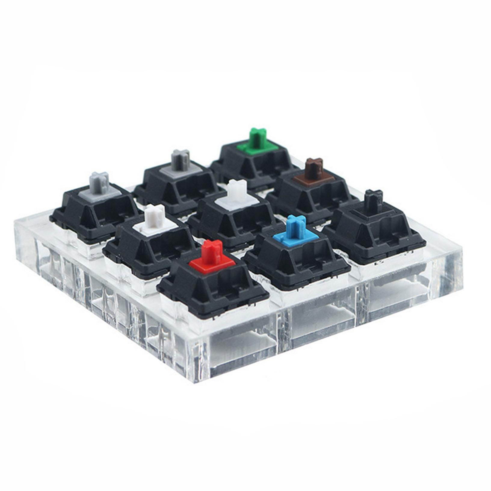 for Cherry MX 9 Keys Switch Tester Shaft + 9 Keycap puller keyboard Sampler Kit