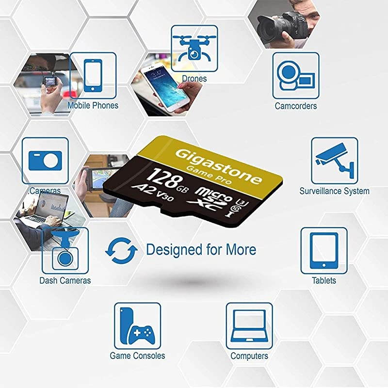 128GB Micro SD Card A2 V30 UHSI U3 Class 10 Memory Card Game Pro Series Nintendo Switch Compatible Run App for Smartphone UHD 4K Video Recording 4K Gaming ReadWrite 10050 MBs
