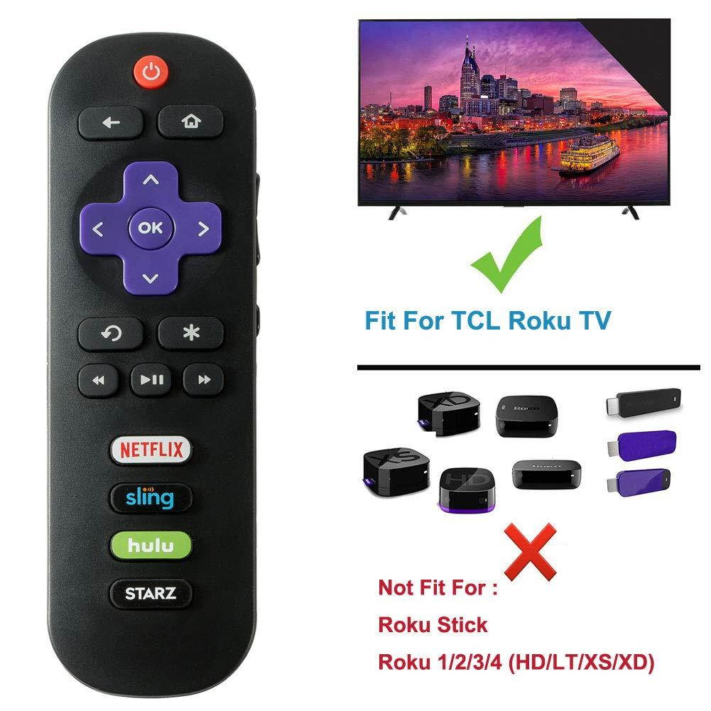 Remote Control for TCL Roku 4K TV Remote 32S305 49S405 49S403 43S303 55S403 32S301 50FS3800 32S3750 32S3800 32S4610R 32S3850A 32S3700 43FP110 with Protective Blue Case