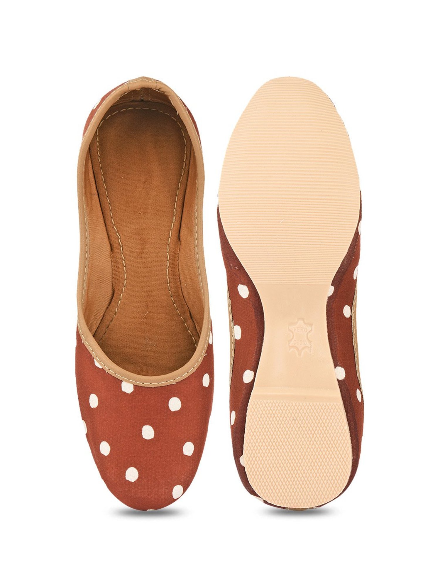 Desi Colour Women's Caramel Ethnic Juttis