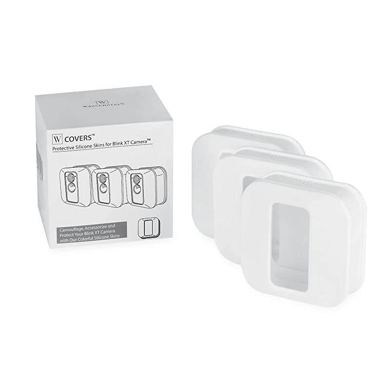 Blink XT Outdoor Camera Silicone Skin - Colorful Silicone Skin to Help Camouflage and Accessorize Your Home Security Camera - by  (3 Pack, White)