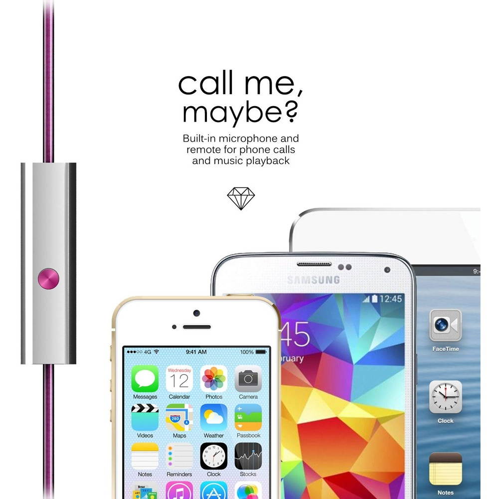 Mee audio Turquoise Blue  EP-M11J-TQ-MEE  In-Ear Headphones with Microphone Made with Swarovski Crystals