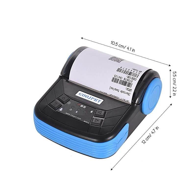 GOOJPRT MTP-3 80mm BT Thermal Printer Portable Lightweight for Supermarket Ticket Receipt Printing