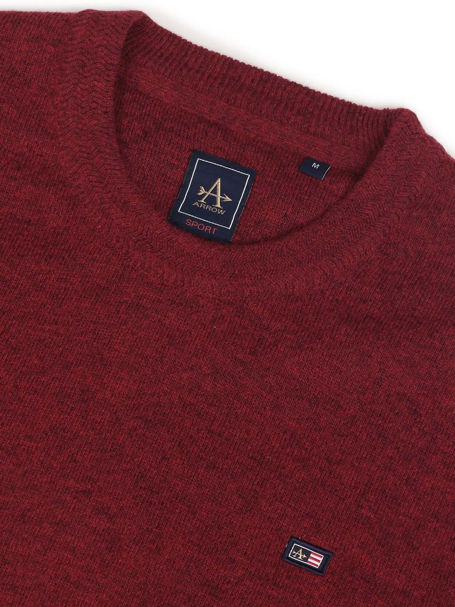 Arrow Sports Red Regular Fit Sweater