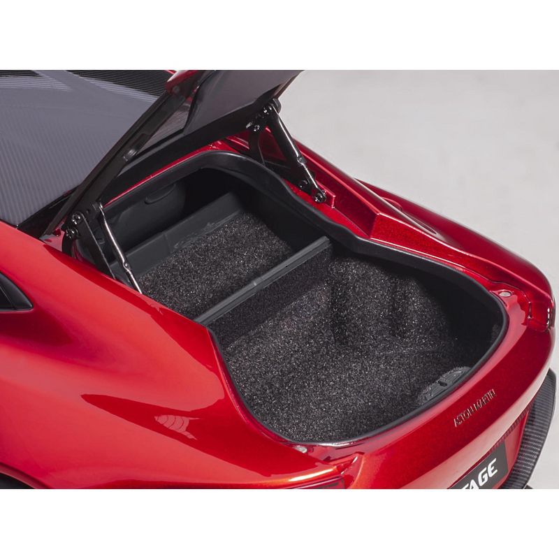 2019 Aston Martin Vantage RHD (Right Hand Drive) Hyper Red Metallic with Carbon Top 1/18 Model Car by Autoart