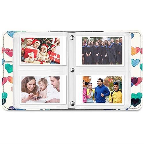 Mini Photo Album for Fujifilm Instax 3Inch Film 104 Pockets Photo Album for Fujifilm Instax Mini 9 Mini 8 Mini 90 Mini 25 Mini LiPlay Mini Link Printer Polaroid Snap PIC300 Raining Hearts